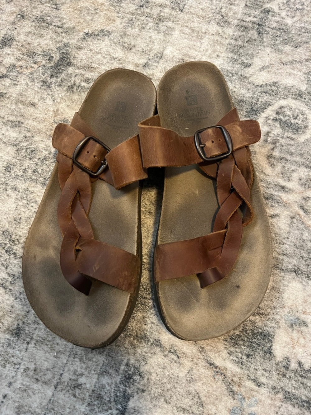 Brown Braided Leather Women’s Sandals